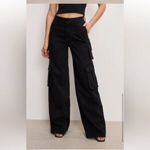 NWT Good American “Good Skate Twill” Cargo Pants Black size 18